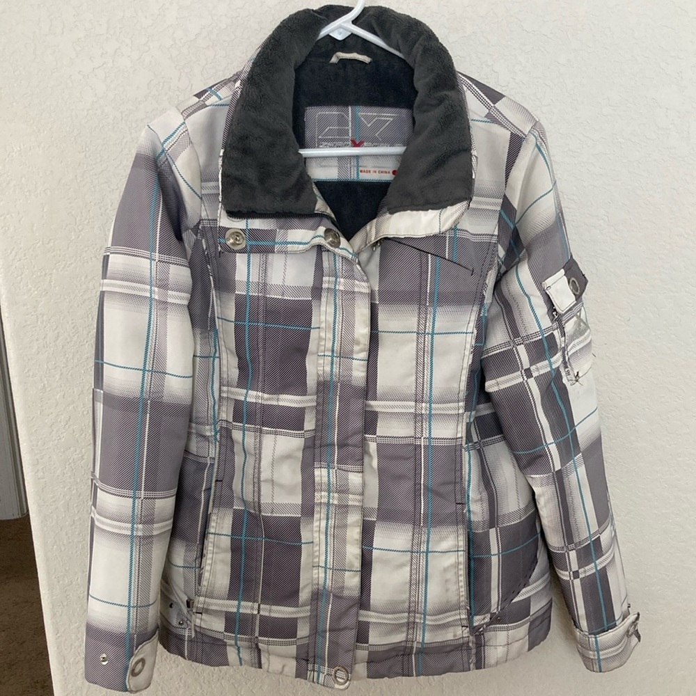 ZeroXposur Silver Flannel Ski Shell Jacket